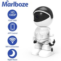 가정용 cctv 아파트 현관 문 강아지 방범용 집안 사무실 marlboze 1080p 로봇 wifi ip 카메라 모니터 웹캠 앱 원격 제어 스마트 홈 비디오 감시 무선 카메라, 빨간 카메라 32g, 우리 플러그