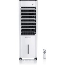 독일 Brandson 배기 호스가 없는 이동식 에어컨 수냉식 공기 냉각기 5L 물 탱크가 있는 50W - 가습기 팬 에어컨 타워형 - 조용함, 옵션