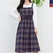 오노마 오노마 ONM 6628여자체크어깨끈원피스 티셔츠포함 데일리 웨어 데 (8056283)