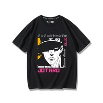 죠죠의기묘한모험 죠타로 굿즈 반팔 티셔츠 여름 라운드 커플 선물 면 프린트 캐릭터