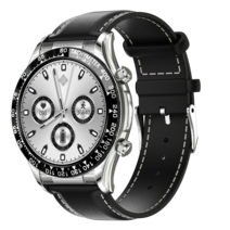 스마트 워치/블루투스 통화/음악 재생/남녀 공용/안드로이드 및 IOS 지원, 실버 다이얼/블랙 스트랩