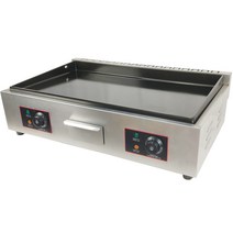 대형 전기 그리들 업소용 부침기 고기 구이판 철판, B. 220V 3KW + 철판 53x37cm