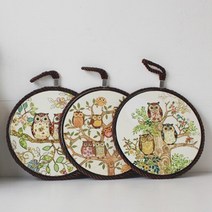 끈 나무위부엉이 냄비받침(3type), 2마리
