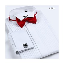 남자 셔츠 캐쥬얼 남밤 정장 하객룩 남성 프렌치 커프 턱시도 단색 윙 팁 칼라 긴 소매 드레스 결혼식 신랑