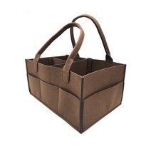 아기 물티슈 기저귀 주최자 보육 보관함 바구니 휴대용 펠트 천, 유형2