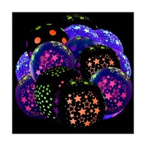 50 Pieces Neon Balloons Glow in The Dark Paint Blacklight Party Latex Mini192053