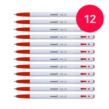 모나미 153 볼펜 / 12개묶음상품 3개묶음상품 / 블랙 블루 레드 / 0.5mm 0.7mm 1.0mm/ 유성볼펜 모나미볼펜153 모나미볼펜 필기감이좋은볼펜, 레드_12개묶음상품