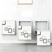 신발 의자 접이식 현관 벽걸이 붙박이 벽의자 공간, 원형액자 포함