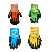 3M 니트릴 폼 코팅장갑 컬러 4종 쓰리엠 안전 작업 작업용 창고 물류 정비 원예, 옐로우S