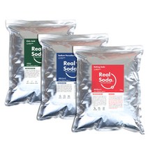 리얼소다 베이킹소다 무수 구연산 과탄산소다 3kg 3종세트 세탁 천연세제 푸드등급 세트 식용
