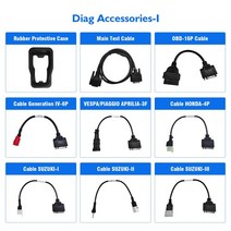 차량점검 OBD 옵션 케이블 어댑터 JDiag M100 코드 리더 바이크 오토바이 진단 도구 스캐너 다양 한 모델에, 01 KTM-6P, 01 KTM-6P