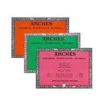 아르쉬 4면제본 수채패드 300G 26x36cm 20매 / 황목 / 중목 / 세목, 세목 WI1795073