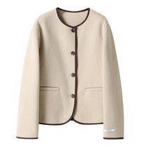 우영우 자켓 이상한 변호사 박은빈 여성 정장 재킷 여자 노카라 크롭 숏 베이지 화이트 울