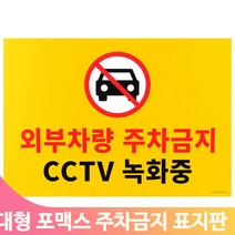 외부차량 주차금지 표지판 포맥스 대형 안내 CCTV 녹화중 아파트 건물 회사