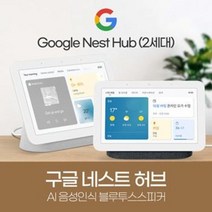 구글 네스트허브 2세대 블루투스 스피커 동영상액자, 미스트블루