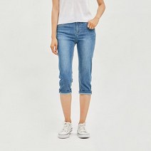 잠뱅이 여성 코듀라쿨맥스 오비안밴드 바이오스톤 탈색 7부 롤업 AM2DL7375-MB