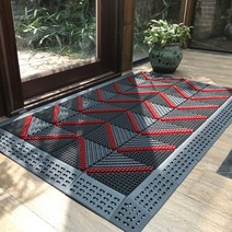 솔매트 조립식 맞춤 퍼즐 매트 상가 매장 회사 관공서 학교 출입구 발매트 자리 발판 60x75cm, A형 레드 스트라이프 60x75cm