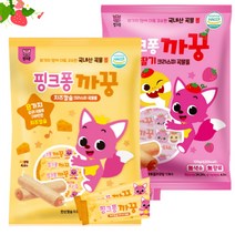 핑크퐁까꿍 24개입 딸기/치즈칼슘 쌀과자 국내산곡물크리스피롤 아기과자 유아간식 어린이과자, 3개, 치즈칼슘