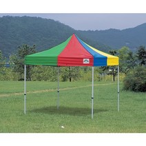 1.8mx1.8m 간이부스 캠핑 체육대회 접이식 행사용 카라반캐노피 천막, 적색