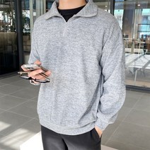 올멋 깔끔이 메이크 니트 반집업 맨투맨