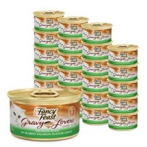 퓨리나 팬시피스트 화이트라벨 그레이비 연어 고양이 주식캔, 85g, 24캔, 24캔