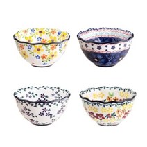 프라카 프릴대접 4인세트, 쟈스민,블루리시아,리프가든,플라워가든, 1세트