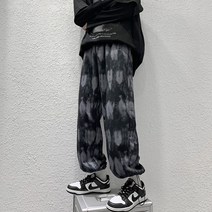 맥시 긴바지 아메카지스타일 클래식 HIPHOP 니트 드로스트링 조거 바지남자 고퀄리티 감각 홀치기염색 4065696845