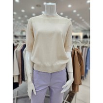 [더아이잗(여성)] [더아이잗]펀칭 배색 반팔 니트 IN3N1PO84500