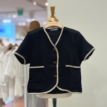 핏앤톤 린넨 배색 숏자켓(FTAJK1063)