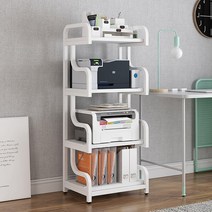 프린터선반 받침대 테이블 복합기 탁상형 2단 3단 4단 진열장 거치대, 4 층 우유 화이트
