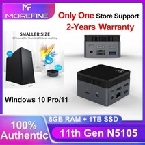 미니피씨 미니컴퓨터 미니PC MOREFINE-M6S 미니 PC 게이밍 컴퓨터 인텔 N10 8G LPDDR4 128GB/26GB Window10 pro 4K 60Hz HDMI w, UK, 8G 256GB