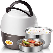 발열도시락 발열 용기 도시락 가정용 용기 혼밥 Monde 3 층 전기 도시락통 난방 요리 스팀 및 단열재용, 01 Double layers