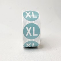 의류 사이즈 스티커 옷 라벨 원형 바지 티셔츠 알파벳 크기 표시 XL