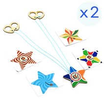 별 회오리 착시팽이 끈팽이(10인세트)