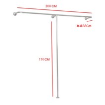 의류 진열대 여성 옷 매장 옷행거 고정식 벽행거 옷걸이, 길이200x높이170cm 스테인레스