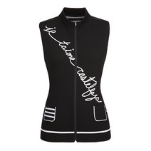 까스텔바작 여성 아트웍 집업 니트 베스트 BG0MSV702BK, 090