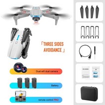 드론 열화상 카메라 e99 프로 rc 미니 4k 듀얼 와이파이 fpv 공중 사진 rc 헬리콥터 접이식 quadcopter 완구 선물, 듀얼 c-3b-그레이