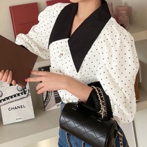 데이데이 큐리 도트 블라우스