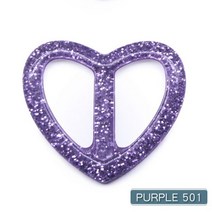 10pcs 조각 티 셔츠 클립 2.5CM 티셔츠 플라스틱 하트 모양 패션 스카프 링 드레스 수지 버클 DIY Assessories, Inner 2.5cm, Purple501