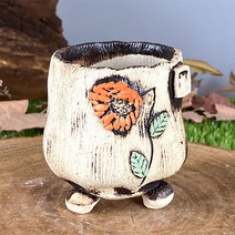 다육맘 수제화분 다육화분 도향#306, 오렌지