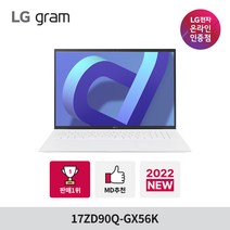 LG그램 2022 신제품 17ZD90Q-GX56K 인텔 12세대 I5 노트북 추천, WIN 11 홈 FPP, 화이트, 768GB, 인텔 12세대 코어 i5, 16GB