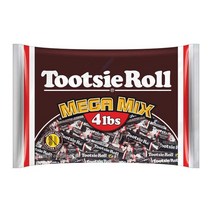 Tootsie 롤 메가 믹스 5가지 다른 모양과 크기의 클래식 초콜릿 투시 롤 1.8kg4파운드