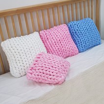 자이언트 빅얀 1kg DIY 왕모찌실 패브릭 얀 굵은 몬스터 털실 암 핸드 니팅 루피망고실, 연그레이, 1개