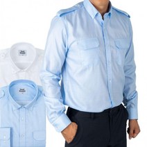 [용기있는사나이]EA 와이셔츠 파란색 견장 하얀색 남자용