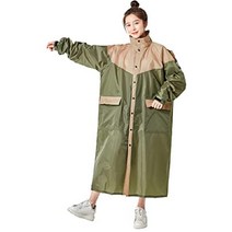 BUQIREN 일본 레인코트 패션 자전거 우비 경량 남녀공용 올리브