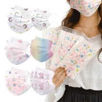 개별포장 ELF 성인 캐릭터 1회용 마스크 패션마스크 멜트블로운 필터 3중필터, 랜덤50매