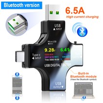 color tft usb tester bluetooth type-c pd digital voltmeter voltage current meter 전류계 감지기 power bank, 블루투스로