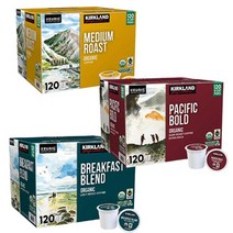 커클랜드 Kirkland Signature Breakfast Blend Organic Light Roast 커피 120 Count 113481, 9.4g, 120개