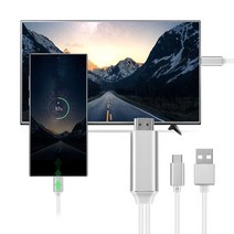B2059HTC Cosy 스마트폰 C타입 4K HDMI TV 미러링 케이블 2M, 1개