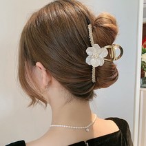 현블러썸 프링플라워집게핀 꽃핀 플라워 헤어핀 메탈 집게 나비헤어핀 골드 메탈 실버 나비드롭 화려한 집게핀 올림머리 헤어집게 대형 빅사이즈 장식 드롭 나비 수지